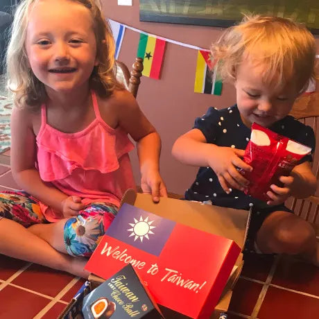 Ashley with a Universal Yums box.